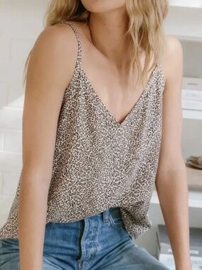 Jenni Kayne Leopard Print V-Neck Camisole